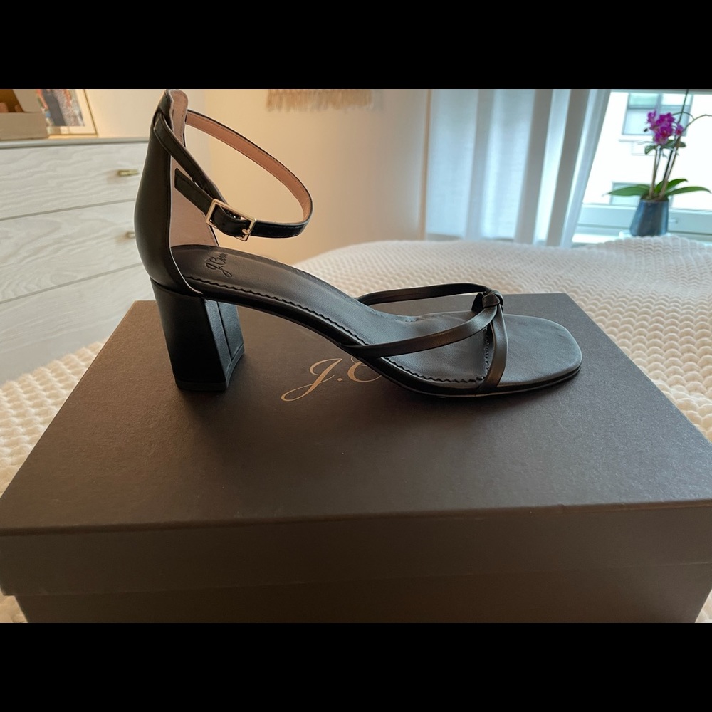 J.Crew Skinny cross-strap sandals in leather